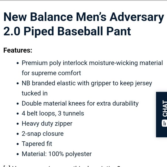 Mens New Balance Lrg Baseball Tapered Pants NWT - Picture 8 of 11